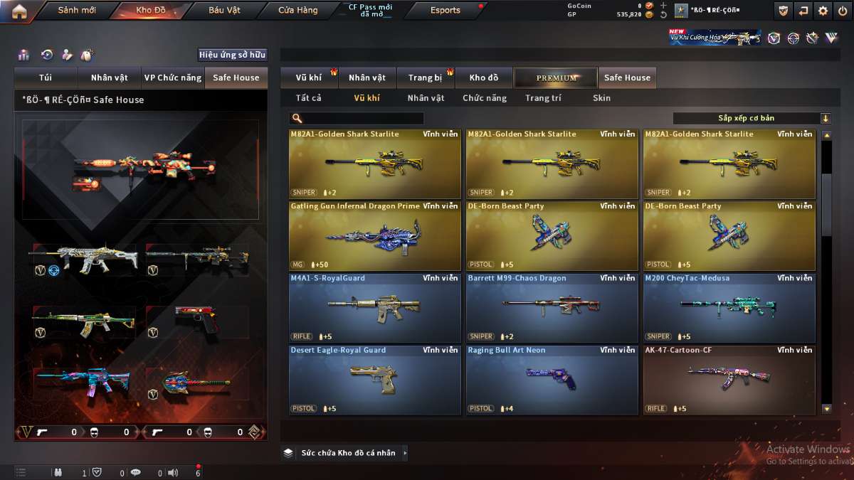 shop acc cf uy tin gia re